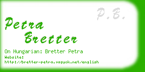 petra bretter business card